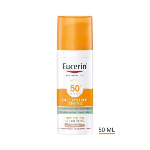 Protector Solar Oil Control Dry Touch Gel Crema Color Fps50+ 50 Ml Eucerin