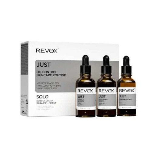 Set Rutina Diaria Para Piel Grasa 90 Ml Revox