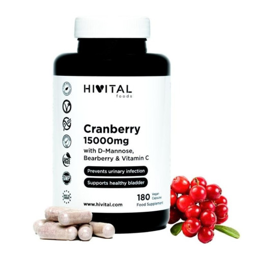 Arándano Rojo Americano 15000 Mg 180 Cápsulas Hivital