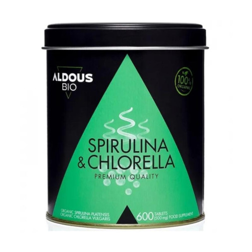 Chlorella Y Espirulina Ecológica Premium 600 Comprimidos Aldousbio