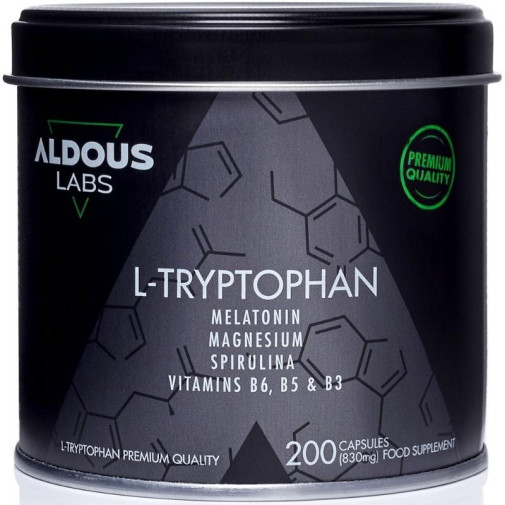L Triptófano Melatonina + Magnesio + Espirulina + Vitaminas 200 Caps Aldouslabs