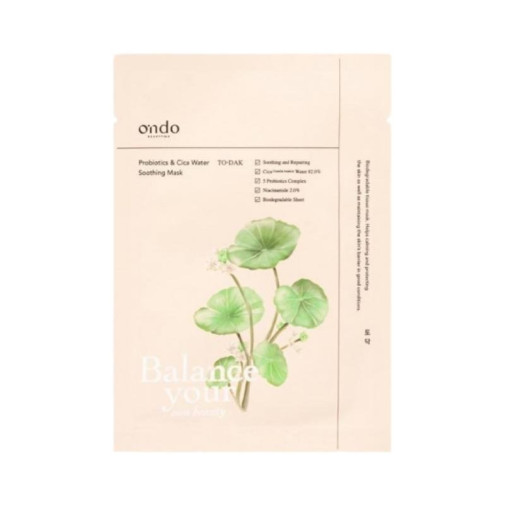 Mascarilla Calmante Con Probióticos Y Agua Cica Regeneradora 25 Ml Ondo Beauty 36.5