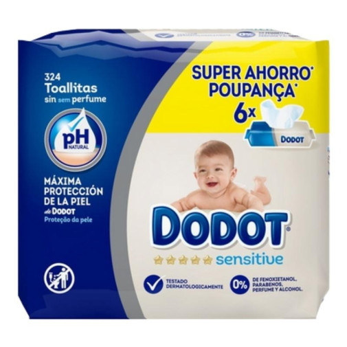 Toallitas Dodot Sensitive 6X54 Unidades
