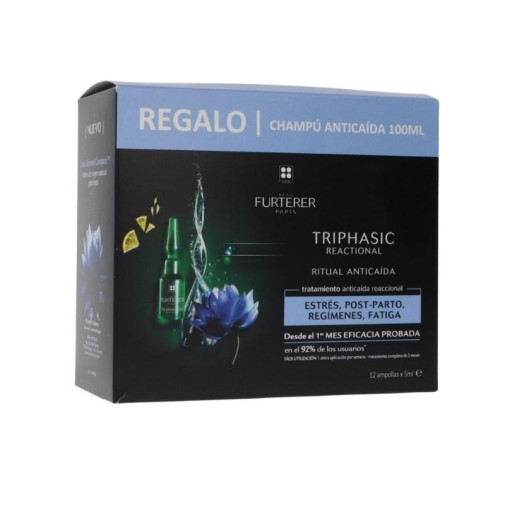 Tratamiento Anticaída 12 Ampollas + Champú Anticaída 100Ml Rene Furterer