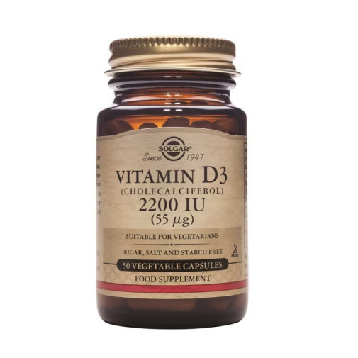 Solgar Vitamina D3 2200 Ui (55Mcg) 50 Cápsulas Vegetales