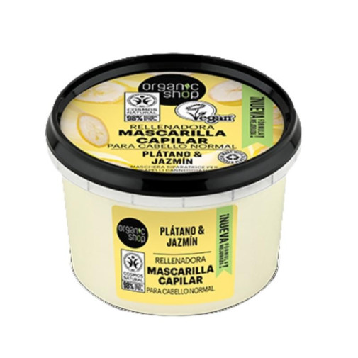 Mascarilla Capilar Para Cabello Normal Plátano Y Jazmín 250Ml Organic Shop