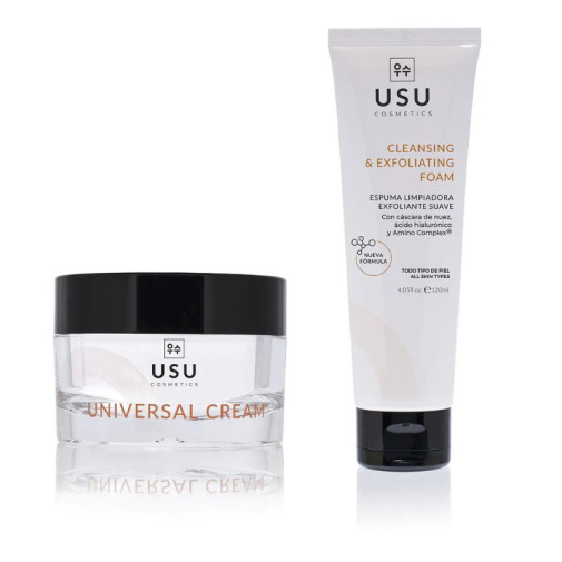 Ruina K Beauty Día Crema Universal + Espuma Limpiadora Exfoliante Usu