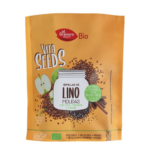 Vitaseed Semillas De Lino, Chía, Manzana Y Canela 200 Gr El Granero