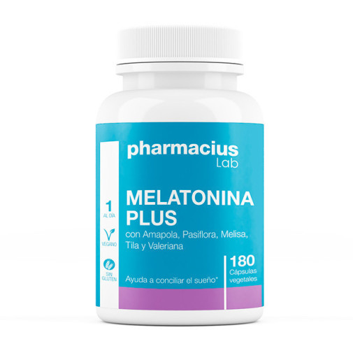 Melatonina Plus 180 Cápsulas Vegetales Pharmacius Lab