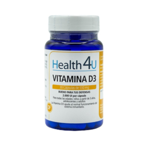 Vitamina D3 30 Cápsulas De 550 Mg H4U