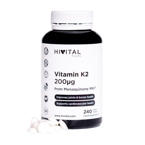 Vitamina K2 Mk7 240 Comprimidos Hivital