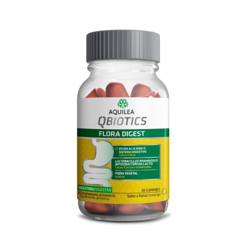 Flora Digest Sabor Fresa 30 Gummies Aquilea Qbiotics