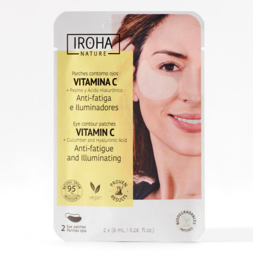 Parches Ojos Antifatiga E Iluminadores Con Vitamina C 2 Parches Iroha Nature