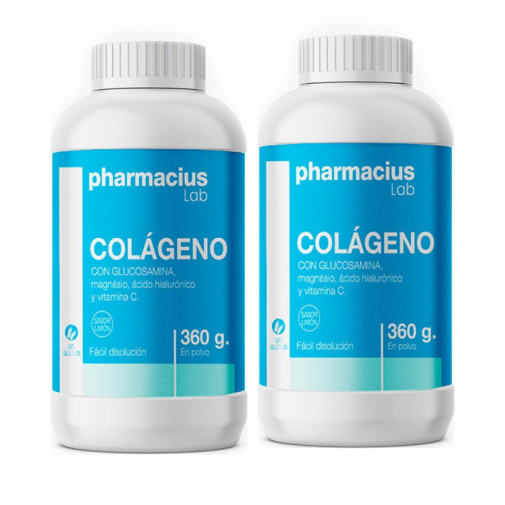 Colágeno Con Glucosamina, Magnesio, Ac. Hialurónico Y Vit C Duplo 2X360 G Pharmacius Lab