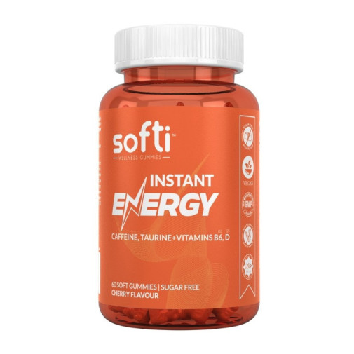 Instant Energy Vitamins Gummies 60 Gummies Softi Wellness Gummies