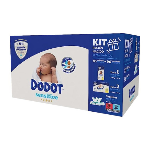 Recién Nacido Kit Pañales + Toallitas Dodot Sensitive