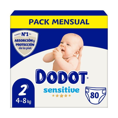 Dodot Sensitive Jumbo Pack Talla 2   80 Uds.