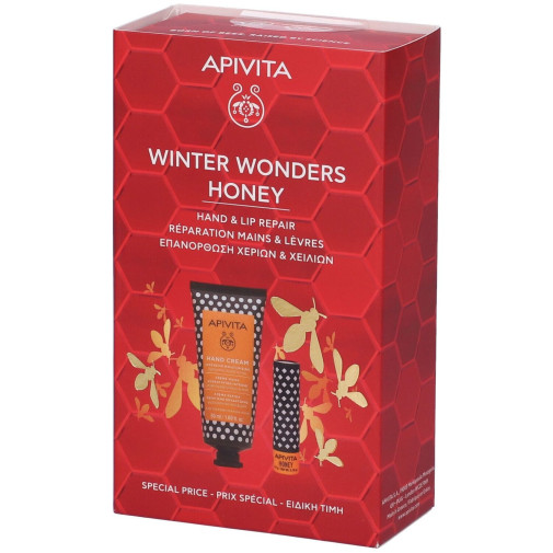 Apivita Cofre Winter Wonders Honey Crema De Manos 50Ml + Stick Labial 4.4G