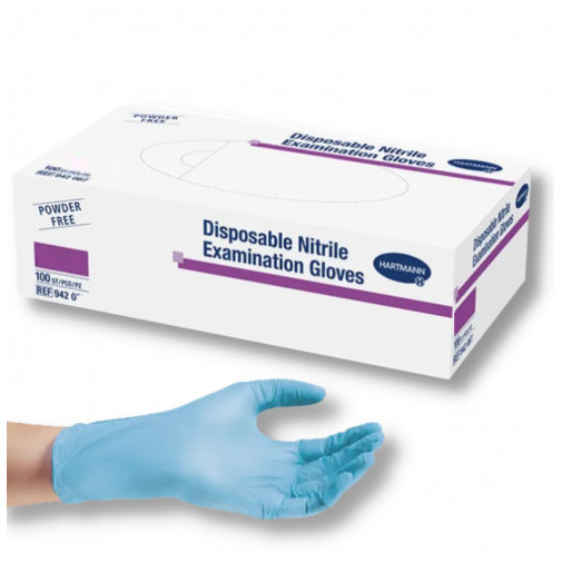 Guantes De Nitrilo Desechables Hartmann 100 Unidades Talla M
