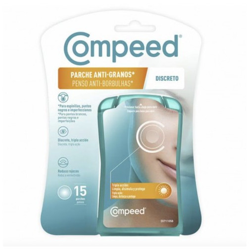Compeed Parche Anti-Granos Discreto Triple Acción 15 Unidades