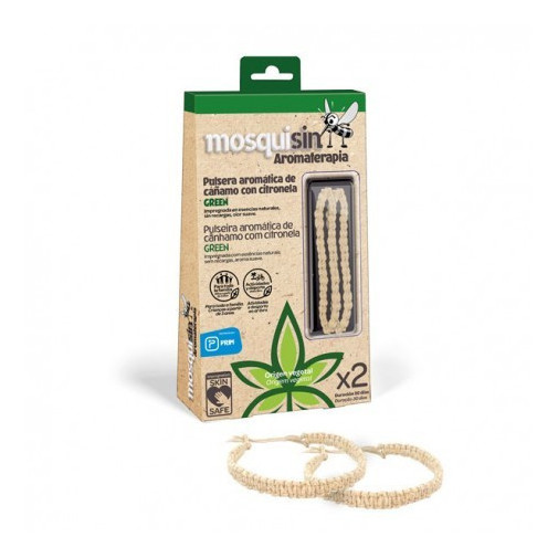 Mosquisin Aromaterapia Pulsera Aromatica De Cañamo Con Citronela 2 Unidades
