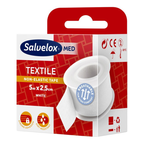 Esparadrapo Salvelox Textil Blanco 5X2,
