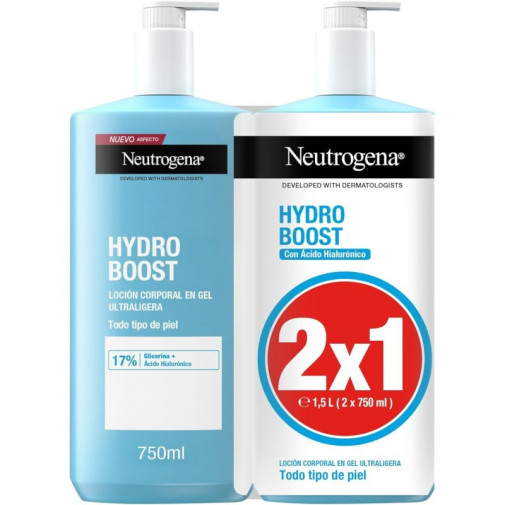 Neutrogena Hydro Boost Locion Corporal Hidratante Gel 2 Envases 750 Ml