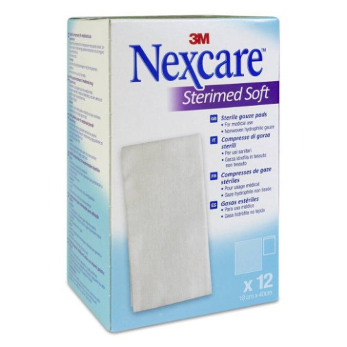 3M Nexcare Sterimed Soft Gasa Esteril Tejido Sin Tejer 12 Unidades 40 Cm X 18 Cm