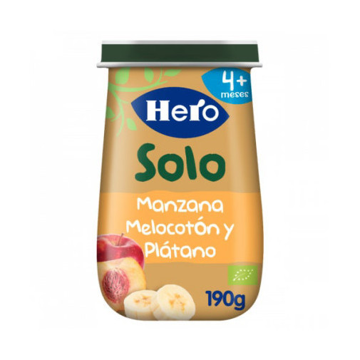 Hero Baby Solo Manzana Melocoton Y Platano 1 Envase 190 G