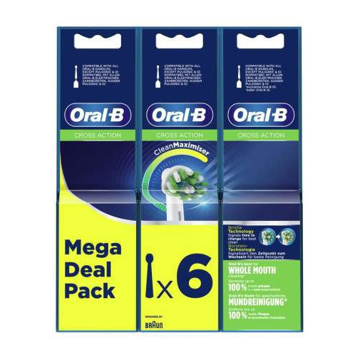 Recambio Cepillo Oral B Pro Cross Action 3 Xxl 6 Cabezales De Recambio