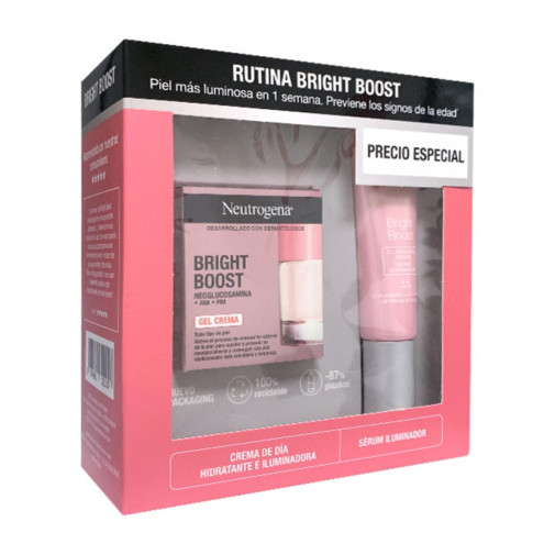 Neutrogena Pack Bright Boost Gel Crema 50 Ml + Bright Boost Serum Iluminador