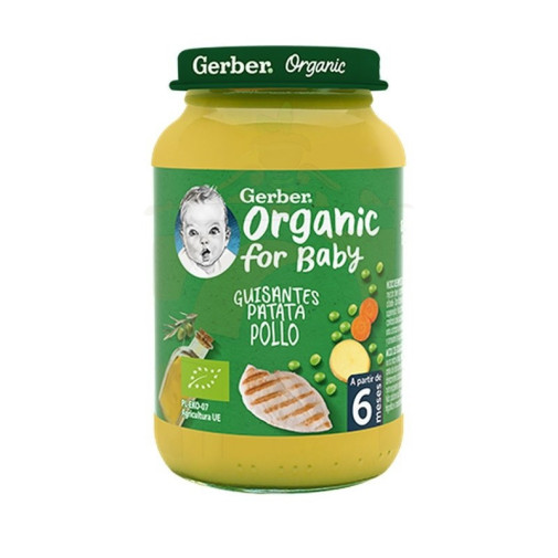 Gerber Org Guisante Patata Pollo 190G