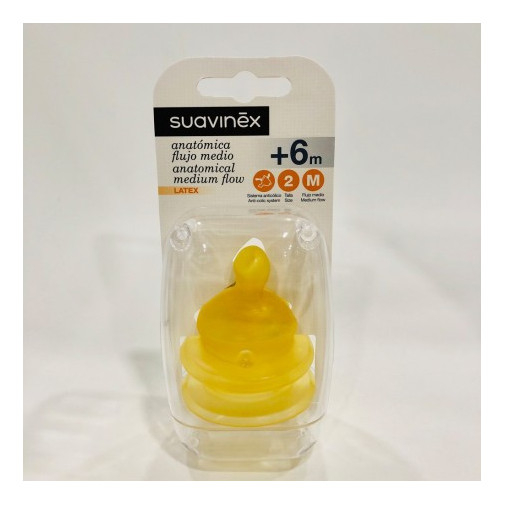 Tetina Suavinex Anat Latex T2 M 2Uds