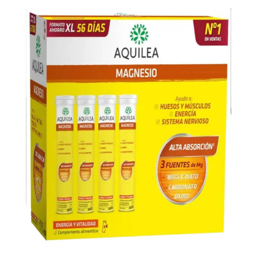 Aquilea Magnesio+ Potasio 56 Comprimidos Efervescentes Sabor Naranja Formato Xl