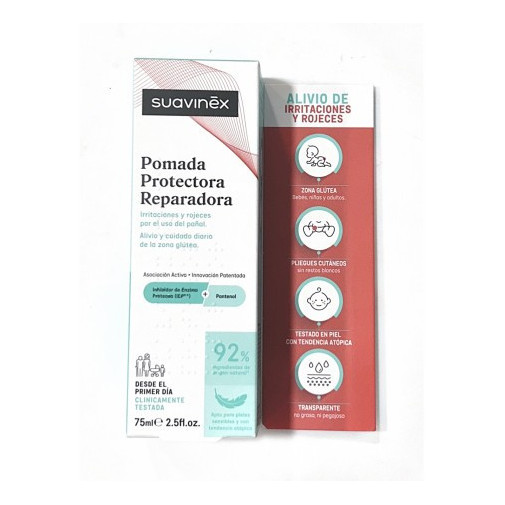 Suavinex Pomada Protectora Reparadora Calmante Con Pantenol Para Rozaduras 1 Tubo 75 Ml