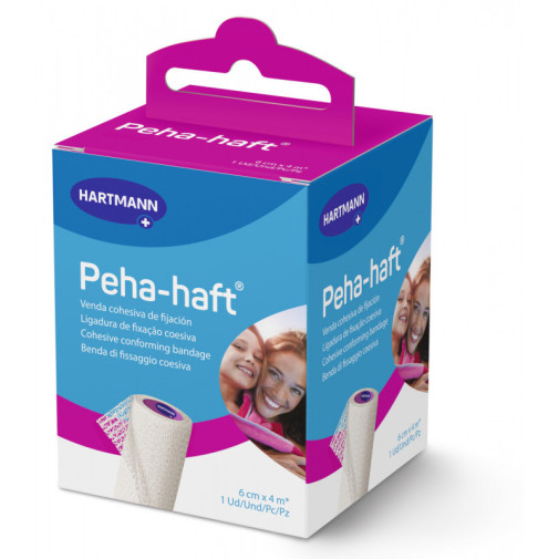 Venda Elastica Cohesiva Peha Haft Easy White 1 Unidad 4 M X 6 Cm