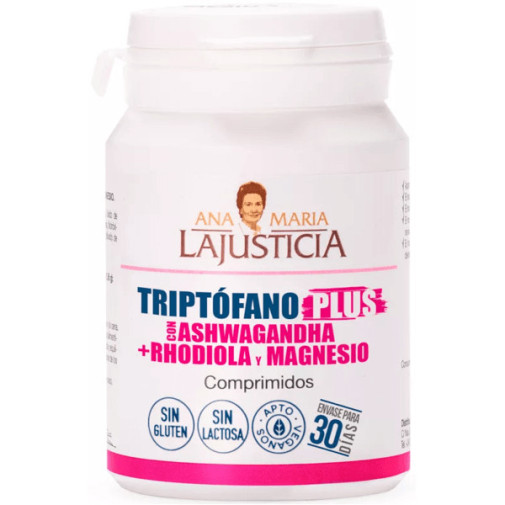 Ana Maria La Justicia Triptofano Plus Con Ashwagandha + Rhodiola Y Magnesio 60 Comprimidos