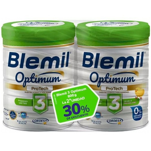Blemil 3 Optimum Protech 0% 2 Latas 800 G Pack Ahorro