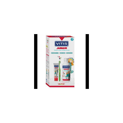 Vitis Junior Pack 1 Colutorio 50 Ml + 1 Envase Gel Dentifrico 75 Ml + 1 Cepillo