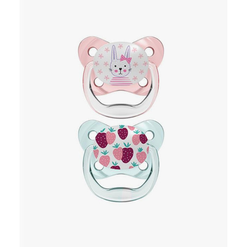 Dr Brown´S Chupete Silicona Prevent Escudo Mariposa 0   6 Meses 2 Unidades Color Rosa