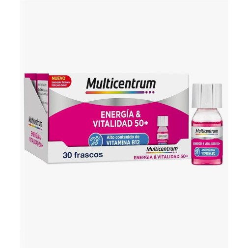 Multicentrum Energia & Vitalidad 50+ 30 Frascos 7 Ml Sabor Frambuesa
