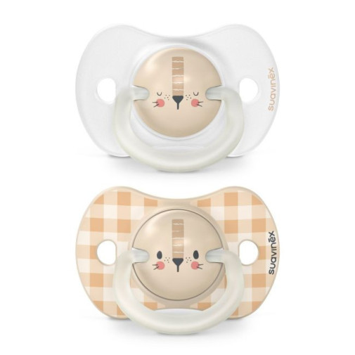 Chupete Silicona Anatomico Suavinex Noche 0   6 Meses 2 Unidades