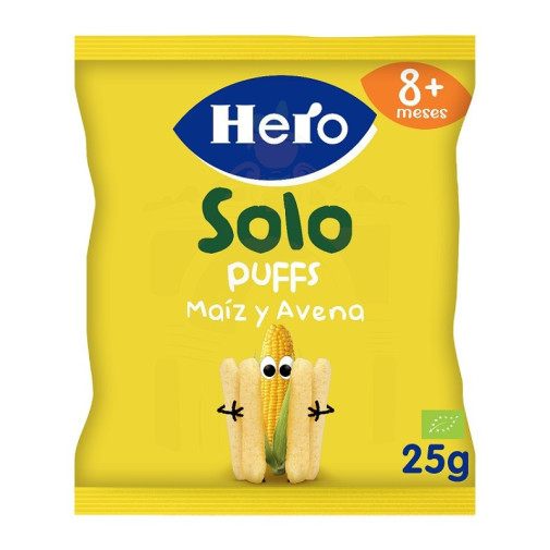 Hero Solo Puffs 1 Bolsa 25 G Sabor Maiz Y Avena