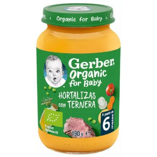 Gerber Org Hortalizas Ternera 190G