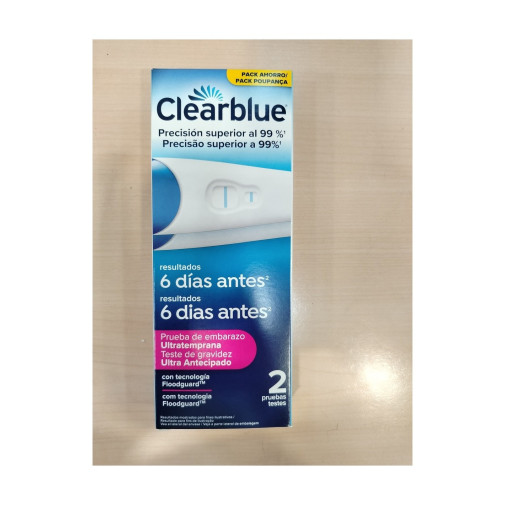 Clearblue Test De Embarazo Ultratemprana 2 Unidades