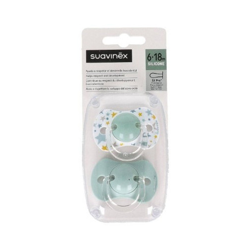 Chupete Fisiologico 6 18 M Silicona 2Ud