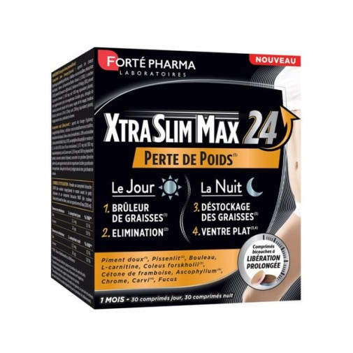 Xtraslim Max 24 30 Comprimidos Dia + 30 Comprimidos Noche