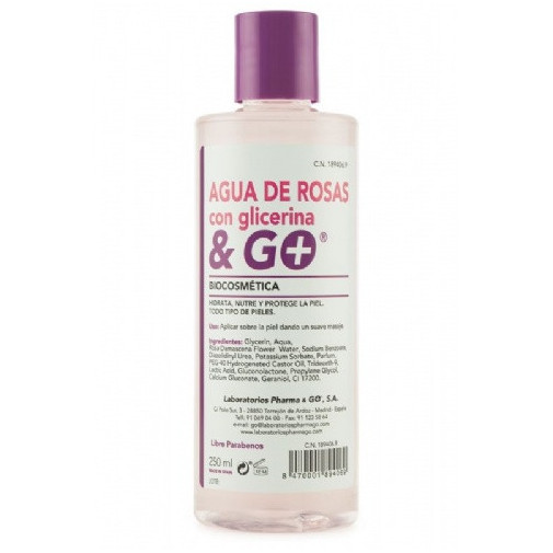 Agua De Rosas Con Glicerina & Go 1 Envase 300 Ml