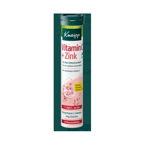 Kneipp Vitamina C + Zinc 20 Comprimidos Efervescentes Sabor Limon