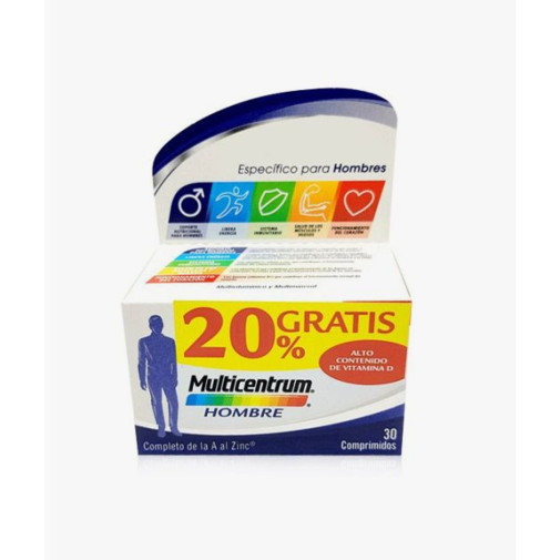 Multicentrum Hombre 30 Comprimidos 20% Promocion